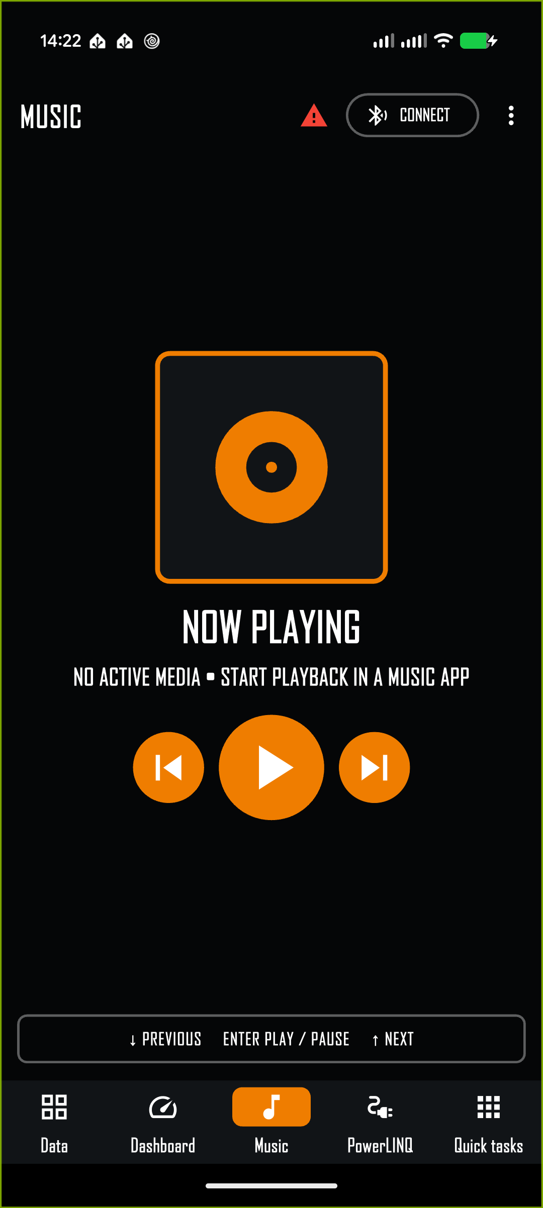 WunderLINQ Music screen